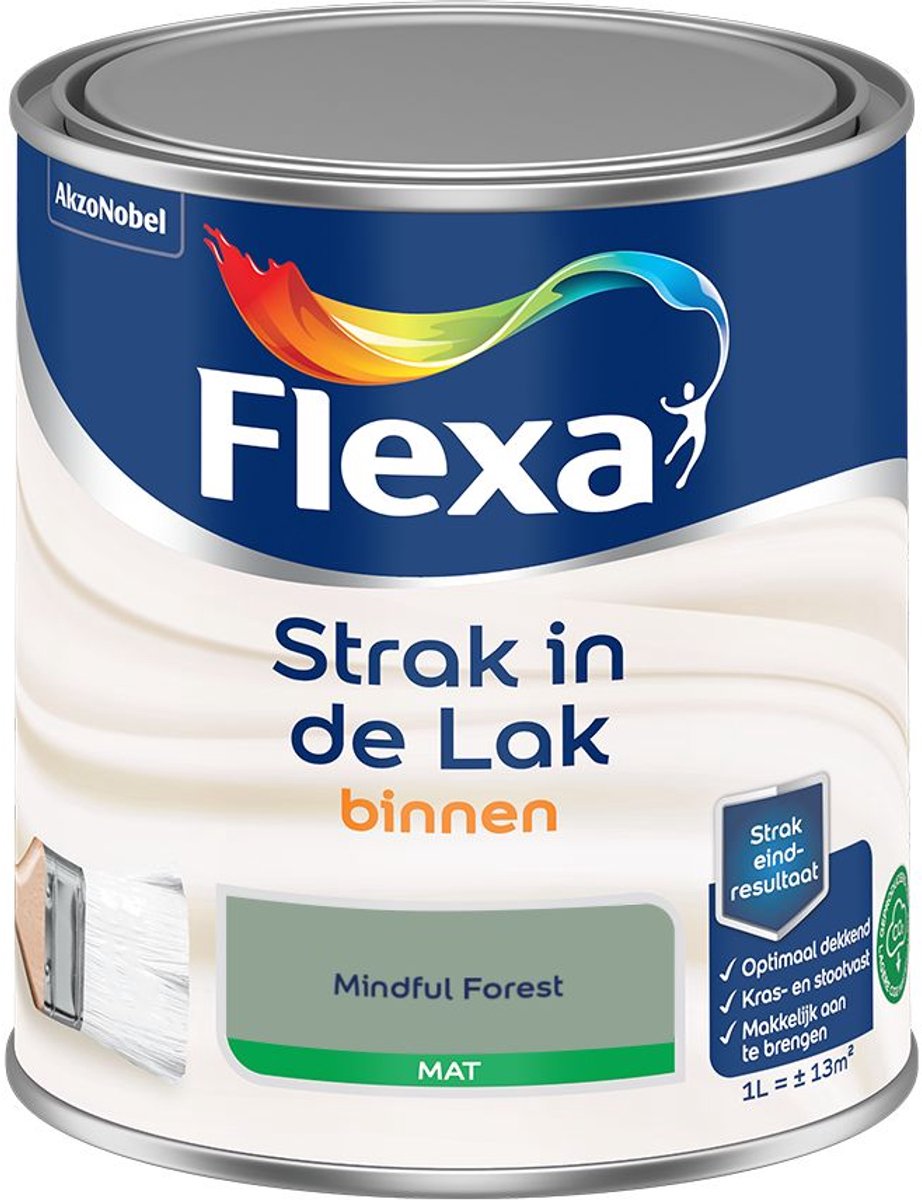 Flexa - Strak In De Lak Binnenlak Mat - Mindful Forest - 1 L - Kleur Van Het Jaar 2027