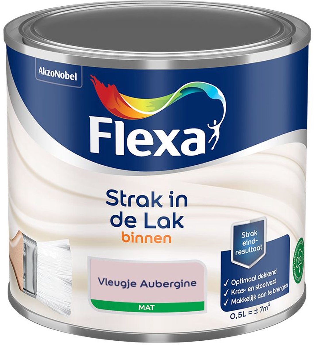 Flexa - Strak In De Lak Binnenlak Mat - Vleugje Aubergine - Mengverf - 500 Ml