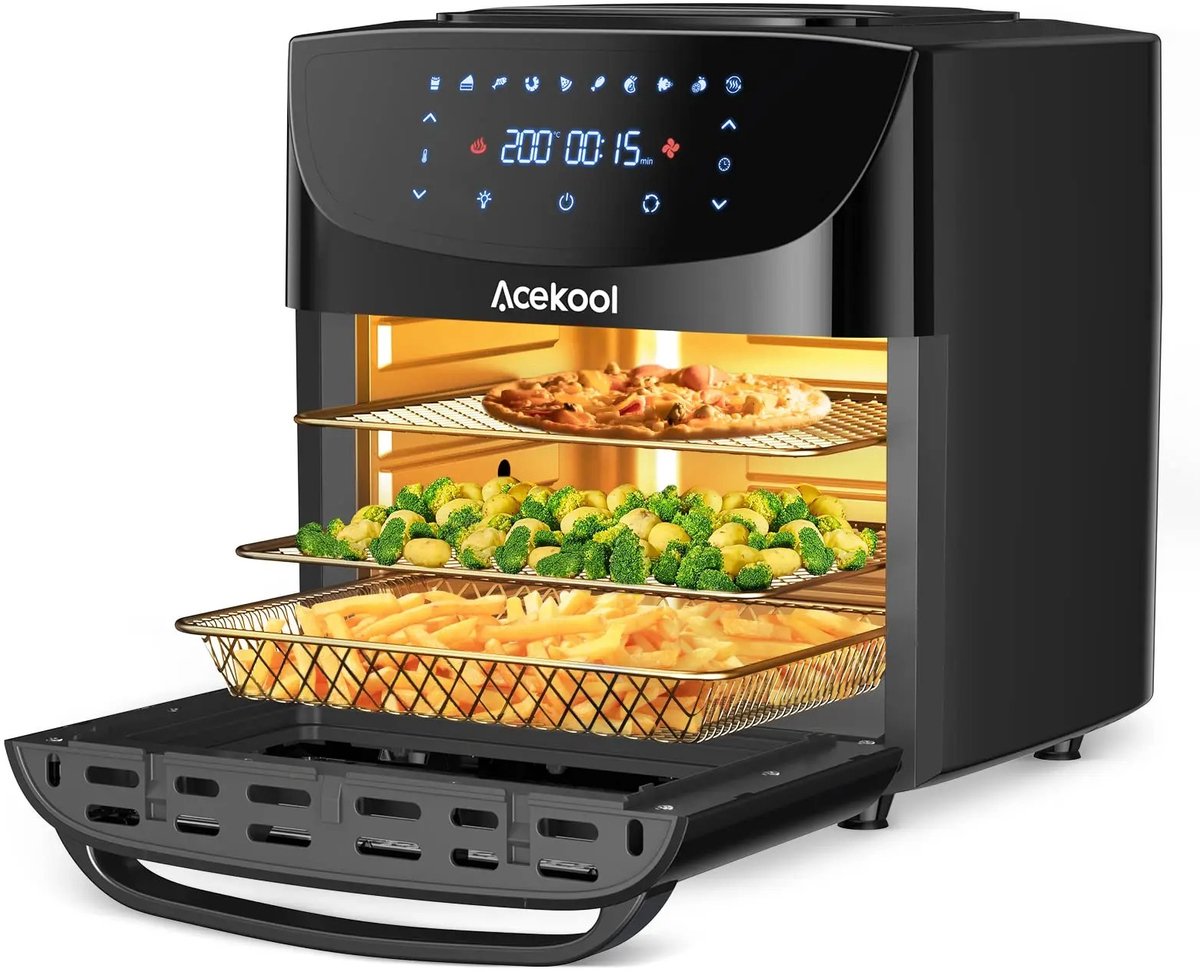 Lamor Heteluchtfriteuse - Mini Oven - Airfryer - Airfryers - Ovens - 18 L - 1800 W - 8 in 1 funcionaliteit - 41,4 x 41,9 cm