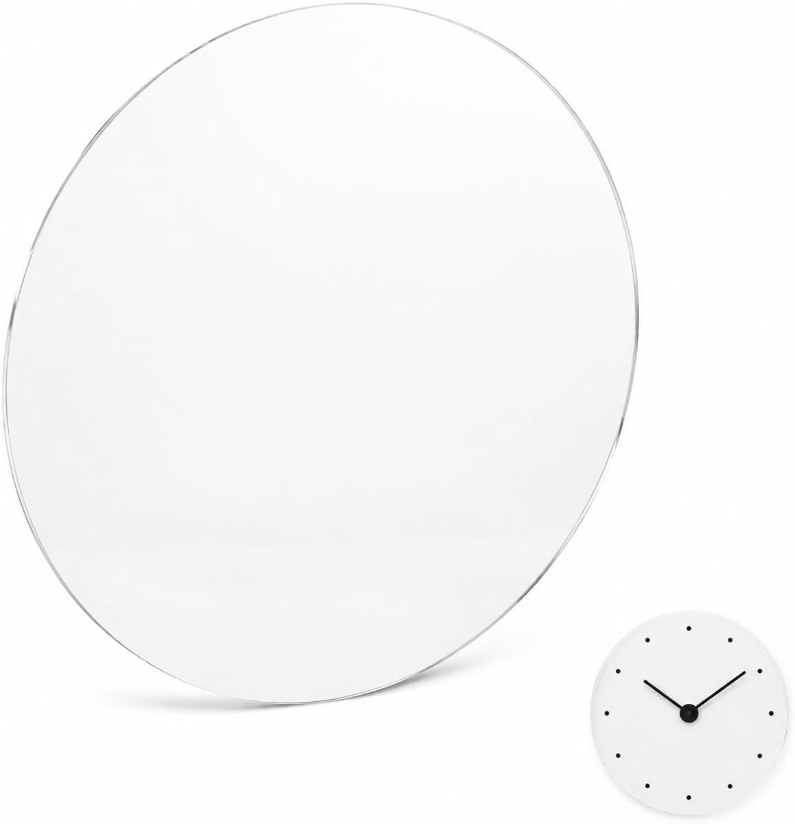 Transparante Acryl Klokplaat Rond 300 mm, 2 mm Dikte, Voor Zelfgemaakte Wandklokken, Stabiele Wijzerplaat met Gepolijste Oppervlak, Moderne Wanddecoratie en Klokaccessoires