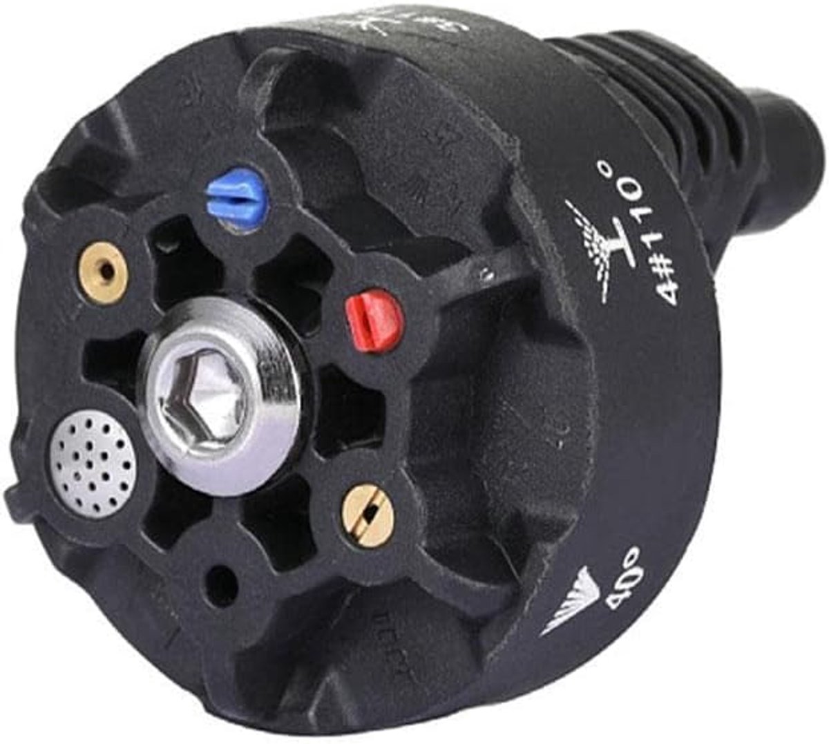 6-in-1 verstelbaar mondstuk geschikt voor 6,35 mm snoerloze hogedrukreiniger, 3000 psi, slangonderdelen, watermondstuk