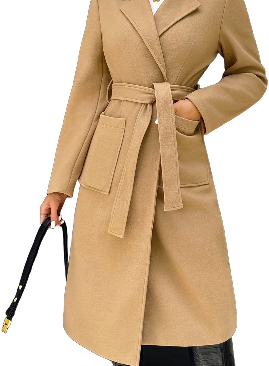 Currero Winterjas Parka Dames Lange Jas Dames Wintermantel Overjas Gewatteerd Waterdicht Winter Stijlvol Mantel Vrouwen Volwassen Kameel Geel