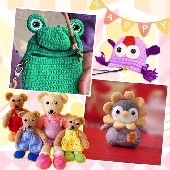 Pak Van 1100 Ogen En Neuzen Voor Gehaakte Dieren, Amigurumi-ogen Om Te Haken, Kleurrijke Gehaakte Poppenogen Met Ringen Voor Pluchen Speelgoed, Gehaakt Speelgoed, Pluchen Poppen En Teddyberen — afbeelding 5
