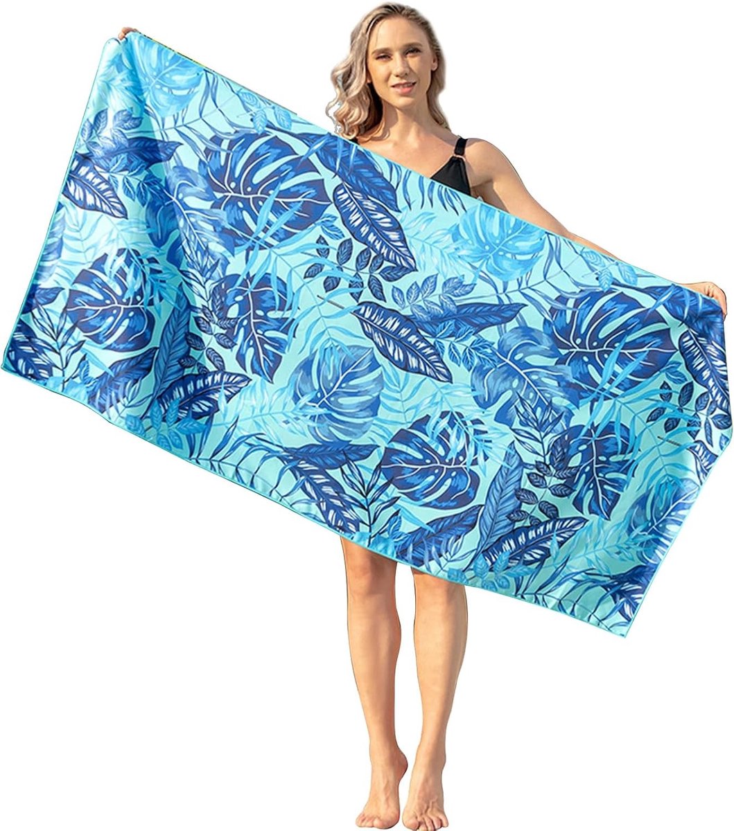 Grote microvezel handdoek, sneldrogend en ultralicht, ideaal voor strand, outdoor en fitness, 160 x 80 cm