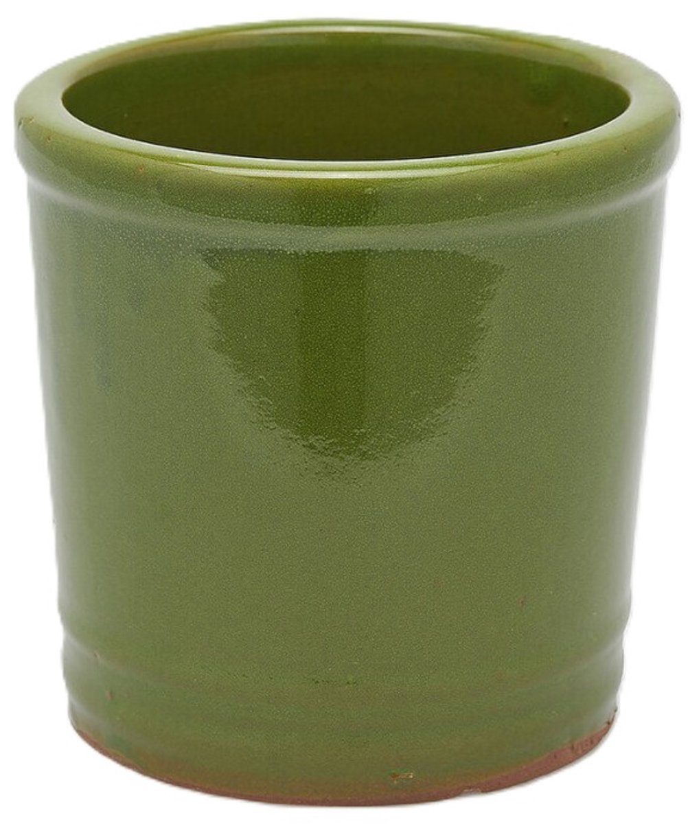 EDG - Bloempot- Keramiek - groen - D18 x H18 cm - Opening 15,5 cm