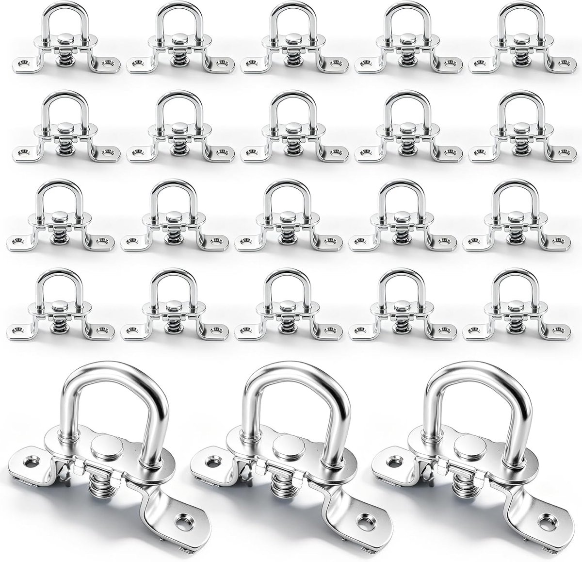 24 Stuks Dekzeilsluiting,68x15.5mm Draaislot Voor Ovale Ogen,Dekzeil-Draaisluiting,Draaisluiting Voor Ronde Ogen Zeil Voor Voertuigen,Aanhangers En Bouwprojecten,U-Vormig