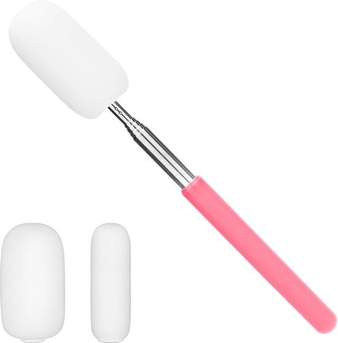 Telescopische Spons - Aardewerk Gereedschap - Keramiek Afwerken - Uitschuifbaar Tot 72cm - 23-72 cm - Roze