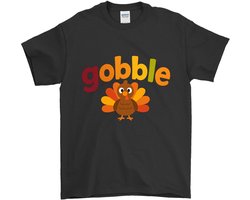 Danksgiving Shirt – Gobble – Feestelijke Outfit – Unisex T-Shirt voor Dames & Heren – Leuk Cadeau