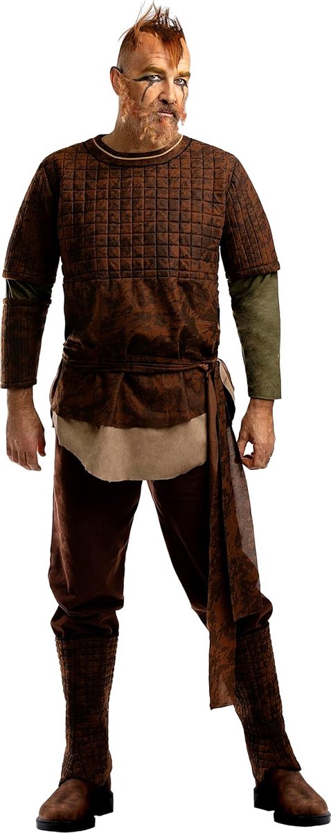 | Floki Kostuum - Vikings OFFICIËLE voor mannen Vikingen, Barbaar, Nordic - Kostuum voor Volwassenen, Accessoire verkleedkleding en rekwisieten voor Halloween, carnaval & feesten - Bruin