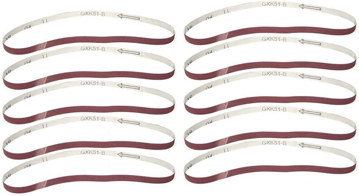 10 STKS Schuren Bandschuurmachine 9x533mm Riem Slijpen Polijsten Tool Aluminium Oxide Schuurpapier Schurende Band Strap(240#)