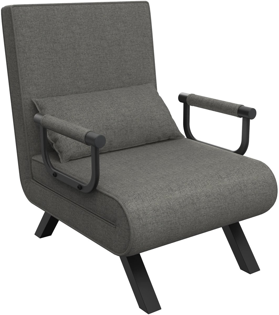 Gudalio Slaapbank - Slaapstoel - Fauteuil - Logeerbed - 3-in-1 Uitklapbaar - Verstelbare rugleuning - Tot 200 kg - Modern - Grijs