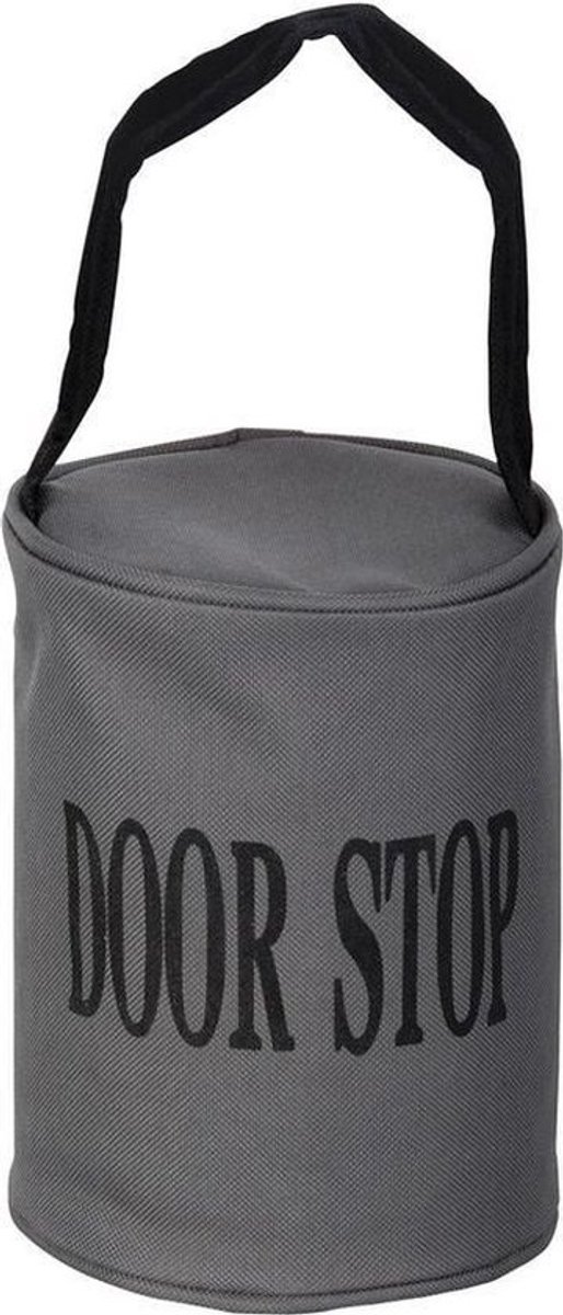 Canvas deurstopper grijs met handvat - 16 x 12.5 cm - 2.4 kg - deurstop