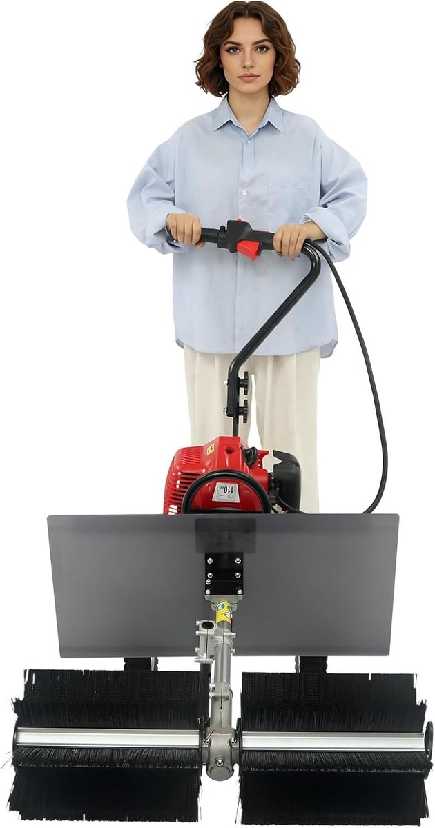 2-takt benzineveegmachine, 43CC motorbezem veegmachine, benzine veegmachine voor kunstgras, natuurgras, trottoirs, straatranden — afbeelding 4