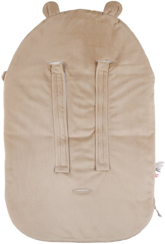 Noukie's F&O Voetenzak Autostoel - Veloudoux - Beige — afbeelding 2
