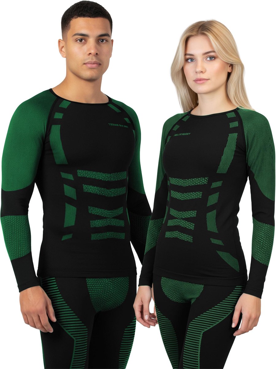 1x thermoshirt met lange mouwen voor dames en heren
