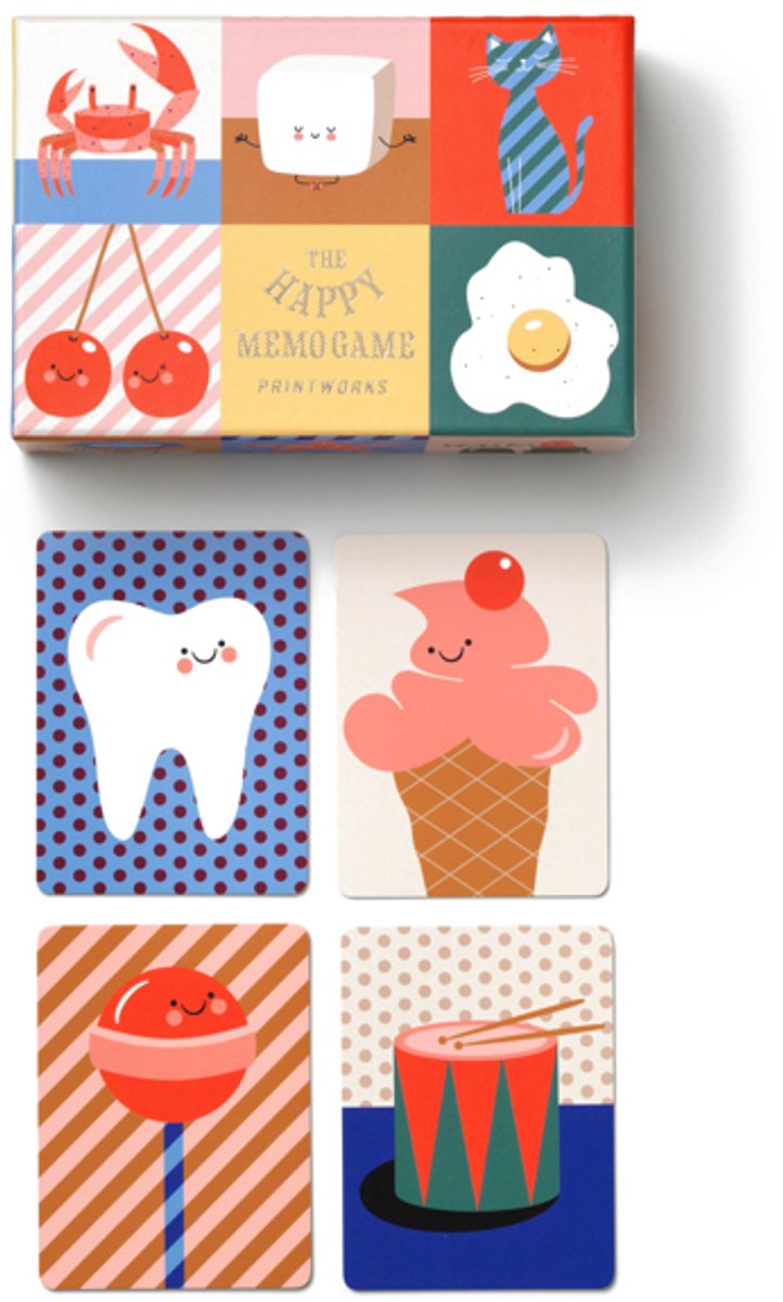 Printworks Memo spel Junior - The Happy Memo Game
