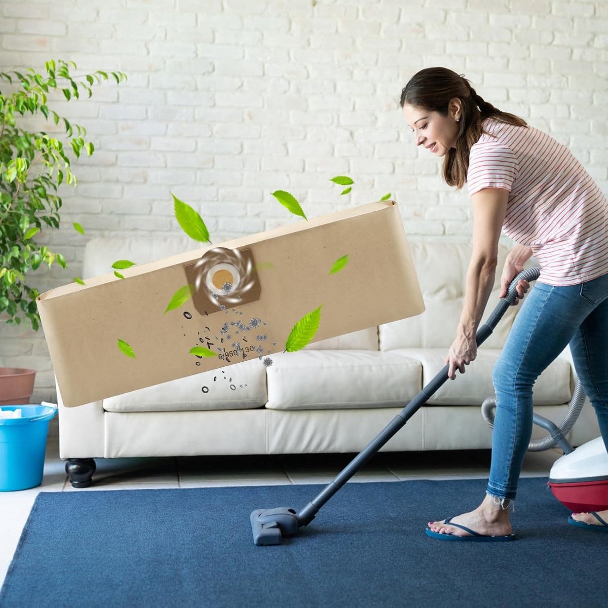 Set van 4 Universele Stofzakken voor Vacuümreinigers, Geschikt voor WD3 en Papierfilter, Ideaal voor Stofopvang en Huishoudelijk Gebruik