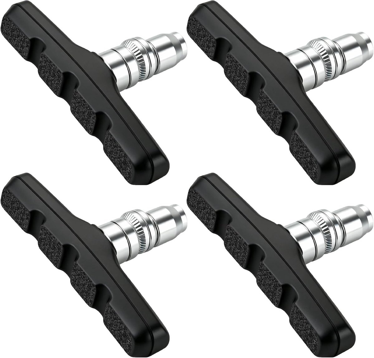 4 stuks fietsremblokken, 2 paar, 60 mm, symmetrisch, V-brake
