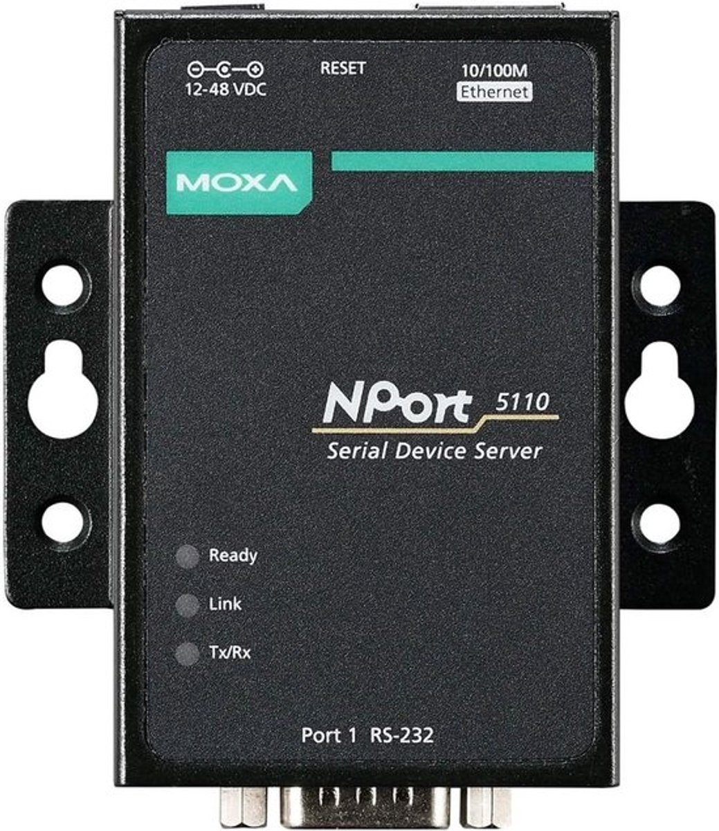 Seriële Apparaatserver - Netwerk Adapter - Apparaten Verbinden - Eén Poort RS232 - 10/100 Ethernet - Zwart