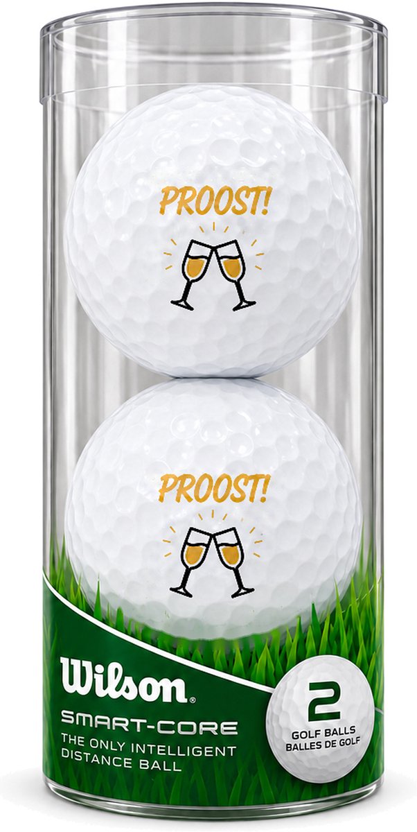 Golfballen Proost - Feest Golf Cadeau - 2 stuks - Wilson - Golfbal met Opdruk van Wilson — afbeelding 2