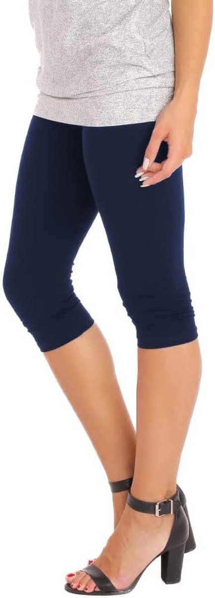 Leggings 3/4 capri, van katoen, ondoorzichtige leggings, vele maten, vele kleuren, zwart, grafiet, grijs, donkerblauw, grijs, wit, blauw, roze, bruin