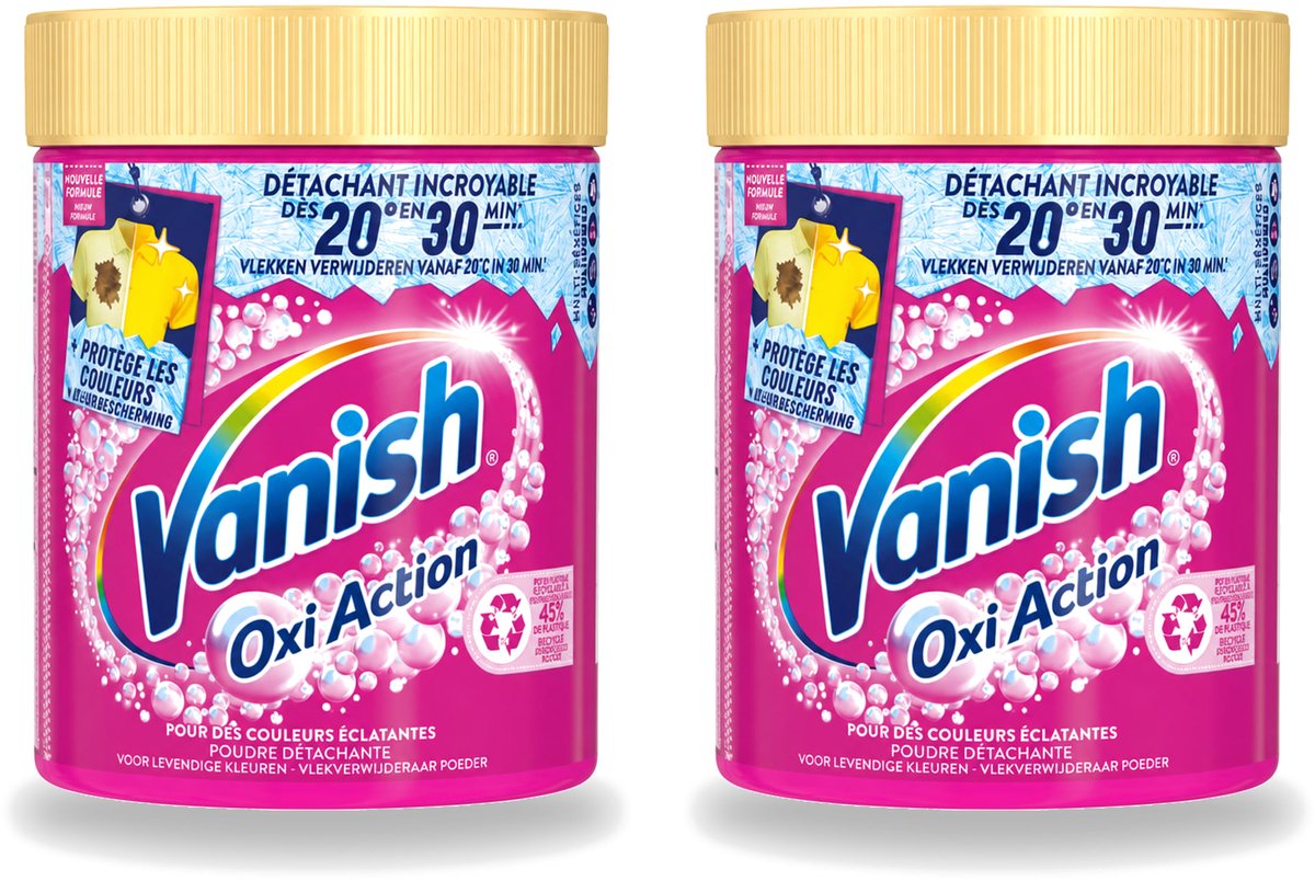 2 x Vanish – Wasbooster Poeder – Oxi Action Gekleurde Was – 470 g - Voordeelverpakking - 2 stuks
