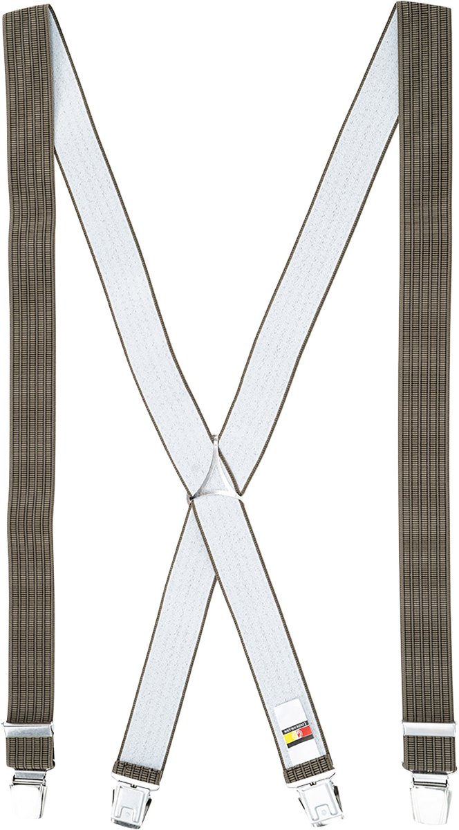 LINDENMANN heren bretels met extra sterke clips X-vorm - bordeaux dessin