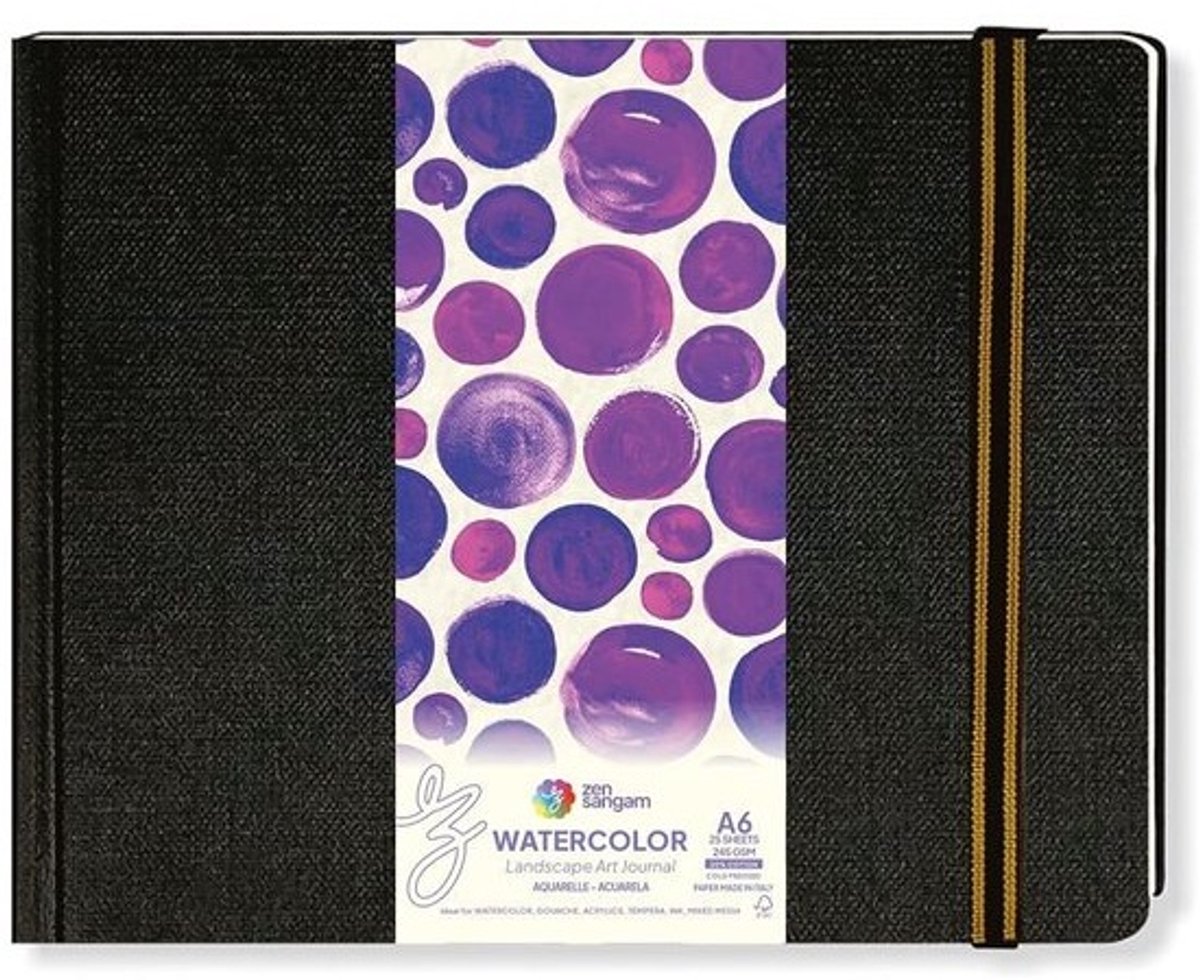 Aquarel tekenboek A6 - 245GSM katoen koudgeperst papier - 50 pagina's
