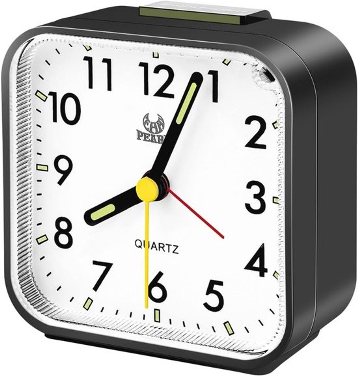 Stilte Analoge Wekker met Luid Alarm en Nachtlampje – Draagbare Kwartswekker voor Slaapkamer, Woonkamer en Reizen