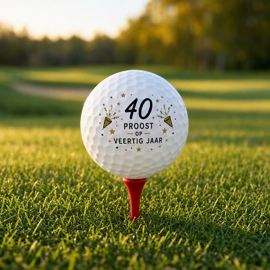 Golfballen 40 Jaar - Verjaardag Golf Cadeau - 2 stuks - Wilson - Golfbal met Opdruk van Wilson — afbeelding 5