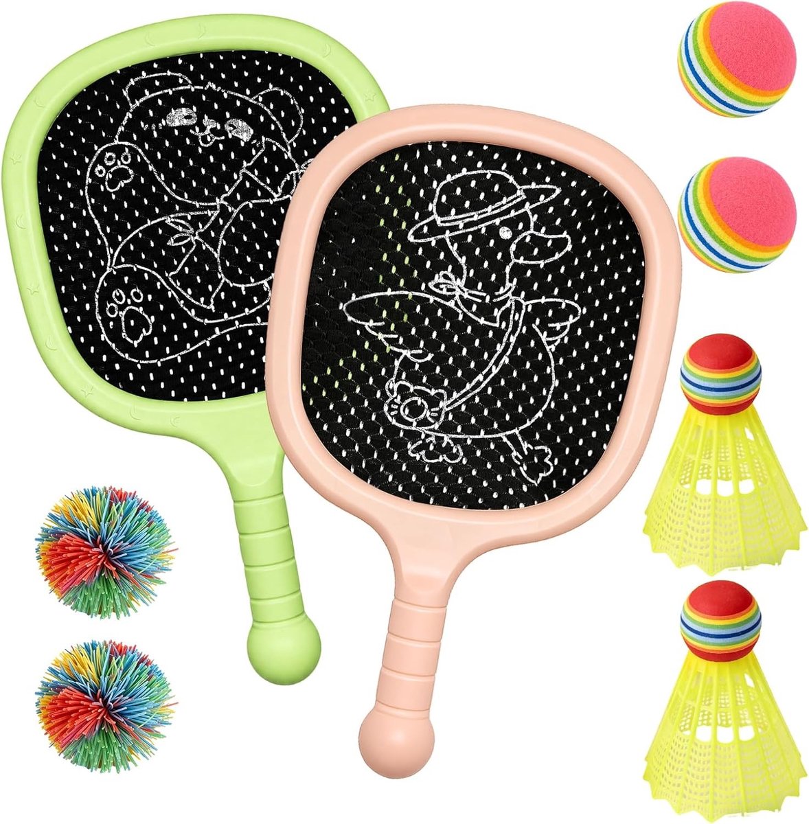 Complete Badmintonset met 2 Rackets, Shuttlecocks en Handige Opbergcase voor Sportliefhebbers