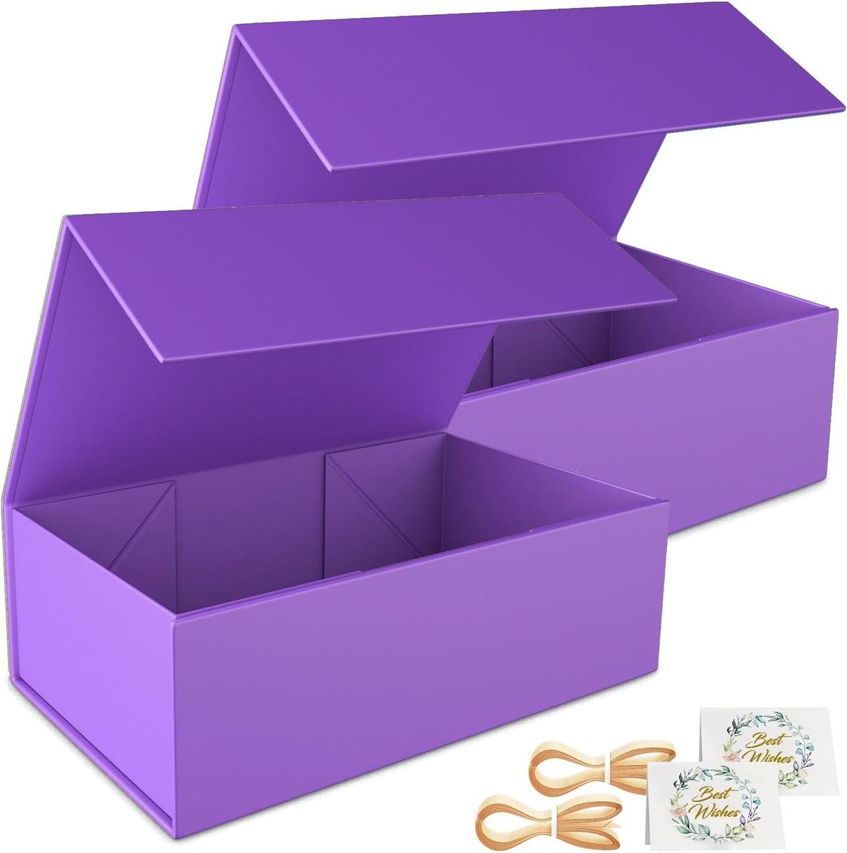 Geschenkdozen met deksel, magnetische sluiting, 2 stuks