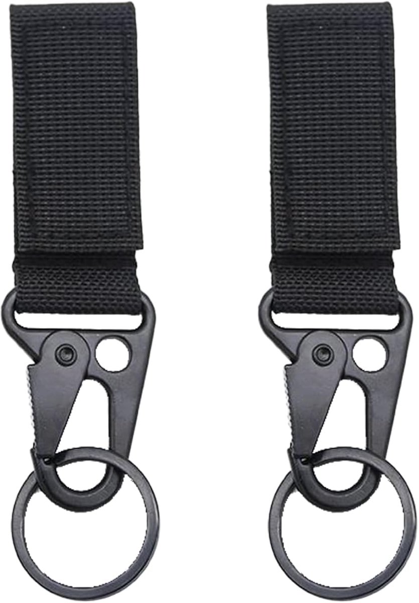 2 stuks riemclip, sleutelhouder riem, riemhouder met haken, nylon