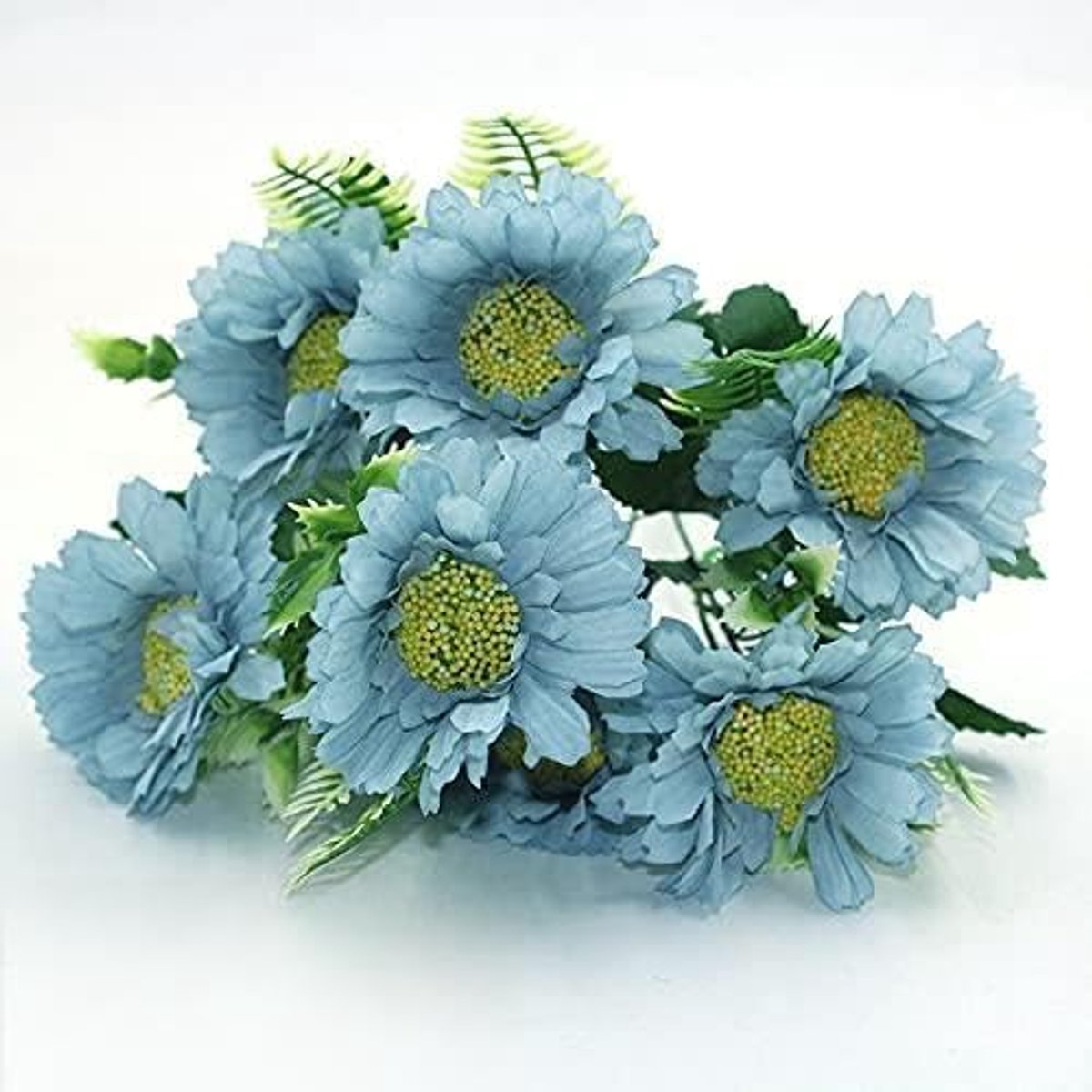 Nepbloemen Blauwe variëteit herfst nep thee rose pioen zijden bloem herfst gerbera daisy nep bloem plastic Diy Trouwaccessoires kunstbloem (Color : 23)