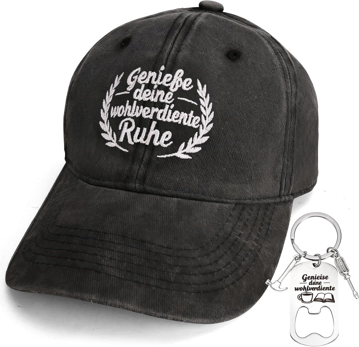 Pensioen Cadeau, Cap Gepersonaliseerd En Sleutelhanger, Pensioen Geschenken Mannen, Render/Pensioen Pensioen Cadeau Man Voor Eindelijk Gepensioneerde