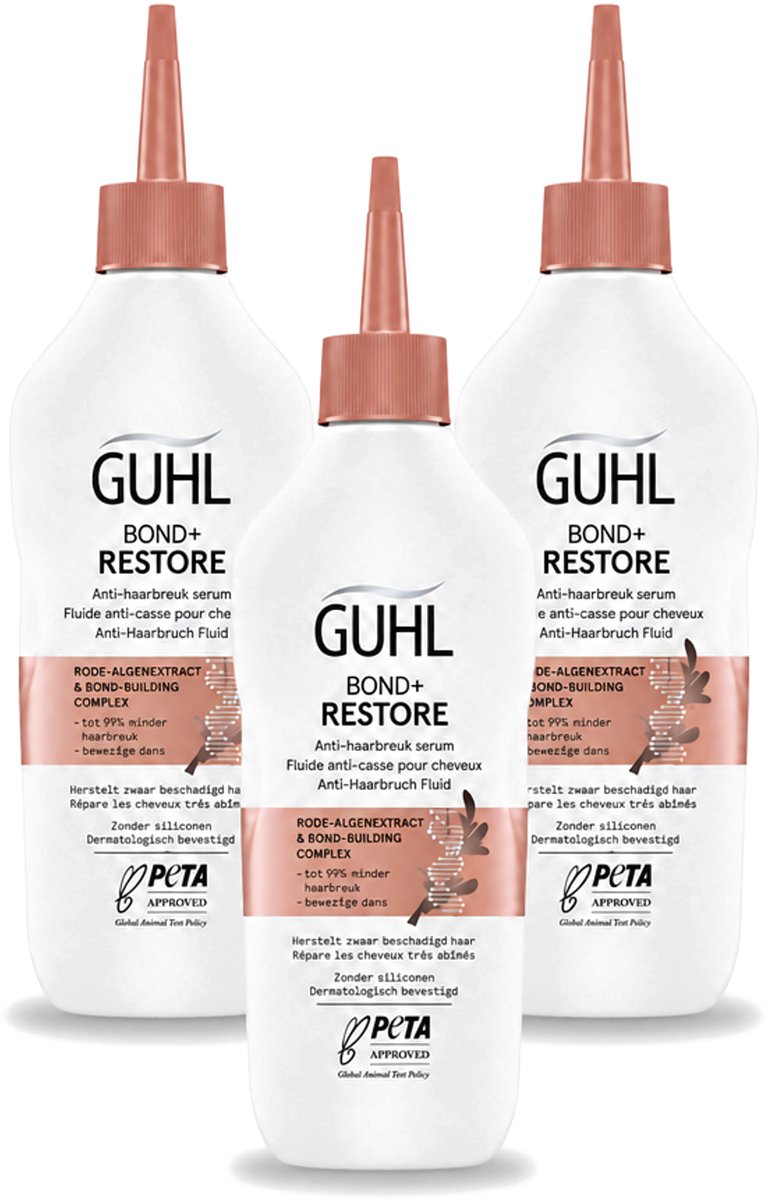 3 x Guhl - Serum - Bond+ Restore Anti-Haarbreuk - 150 ml - Voordeelverpakking - 3 stuks