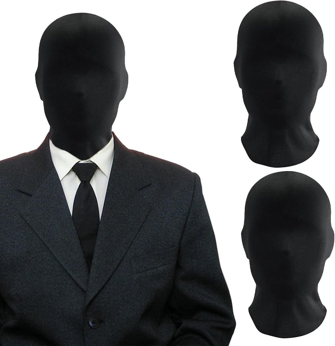 Halloween masker - Zwart - 2 stuks - Spandex Volgelaatsmasker - Unisex voor Halloween en Cosplay
