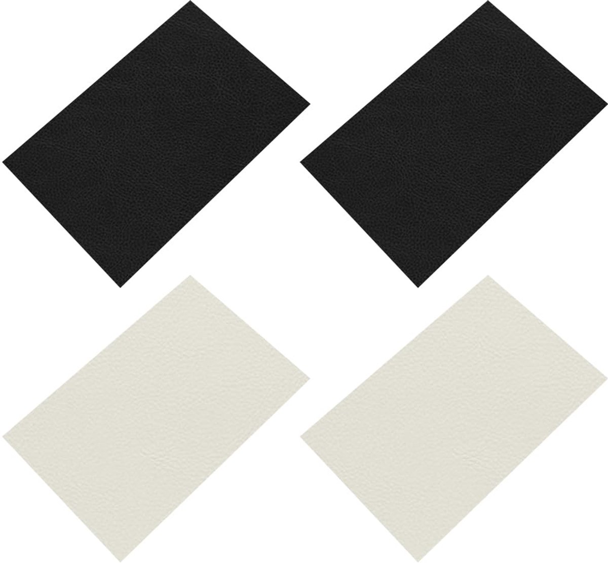 Zelfklevend, 4 stuks, lederen reparatiepatches, zwart, 30 x 25 cm, slijtvast en krasbestendig, lederen patch voor bank, autostoel, bank, meubels, reparatie van leer, renovatie van
