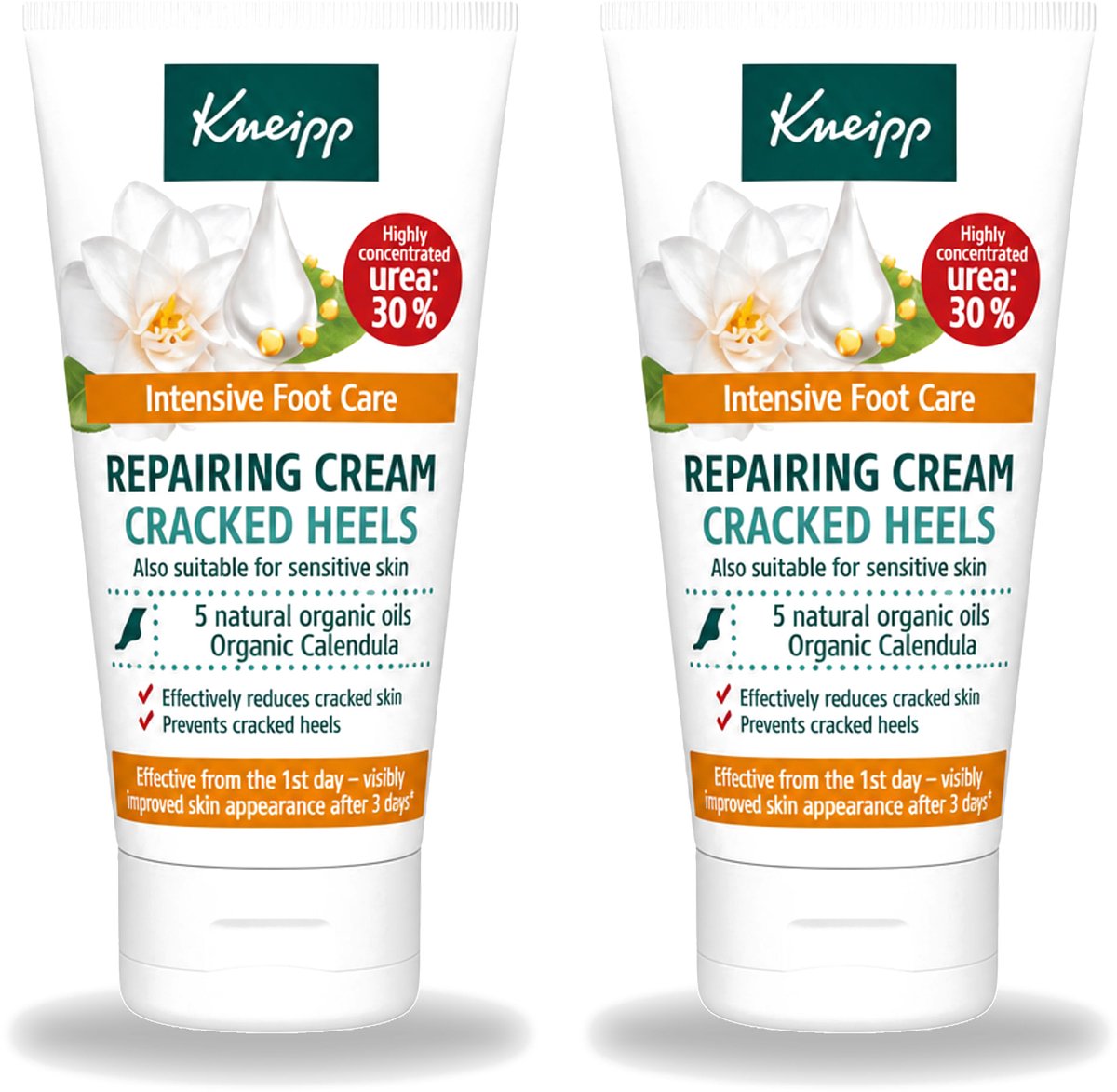 2 x Kneipp - Hielklovencrème - 30 % ureum - Geschikt voor diabetici - 50 ml - Bulkverpakking - 2 stuks