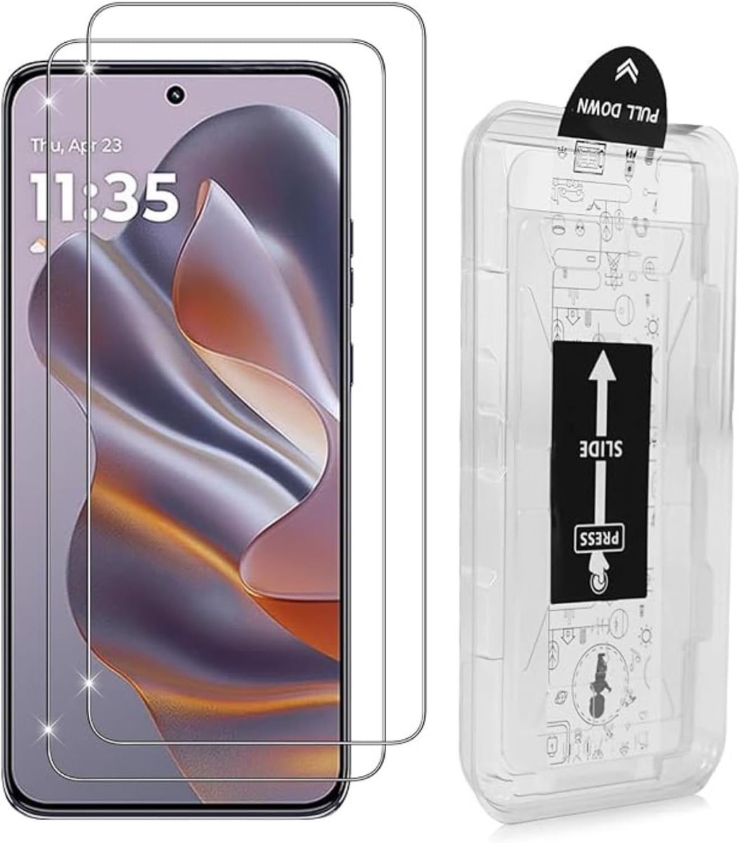 Screen Protector voor Motorola Moto Edge 50 Neo, 2 stuks pantserbescherming glasfolie, Beschermglas Anti-kras, Gerhard Glas 9H