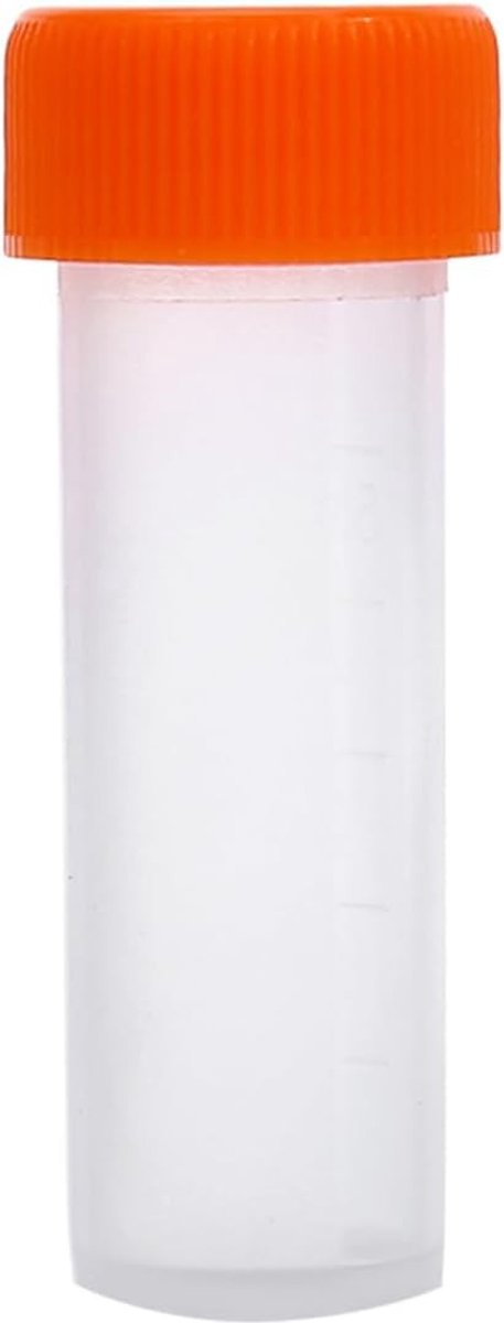 Set van 10 heldere plastic testbuizen met schroefdop - 5ml laboratoriumopslag voor wetenschappelijke experimenten en monsters