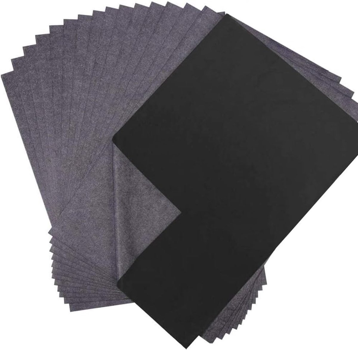 A4 Zwart Carbonpapier voor Overdracht - 100 Vellen Wateroplosbaar Tekenpapier voor Kunst, Houtbewerking en Stofbewerking