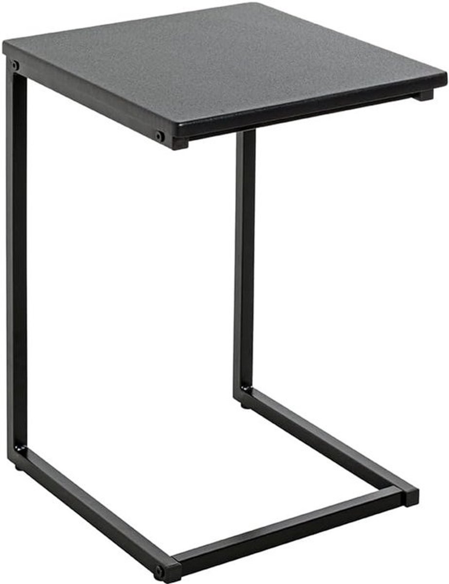 Bijzettafel - Moderne tafel - Woonkamer decoratie - Stabiele constructie - 33 x 35 x 60 cm - Zwart