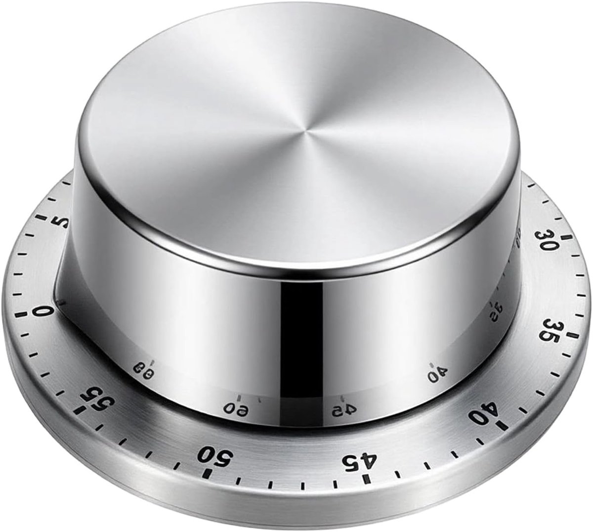 Eierwekker, keukenwekker, keukentimer, accessoires, roestvrij staal, countdown-herinnering, 1-60 minuten, 72 dB, zonder batterijen, voor koken, bakken, leren, kantoor