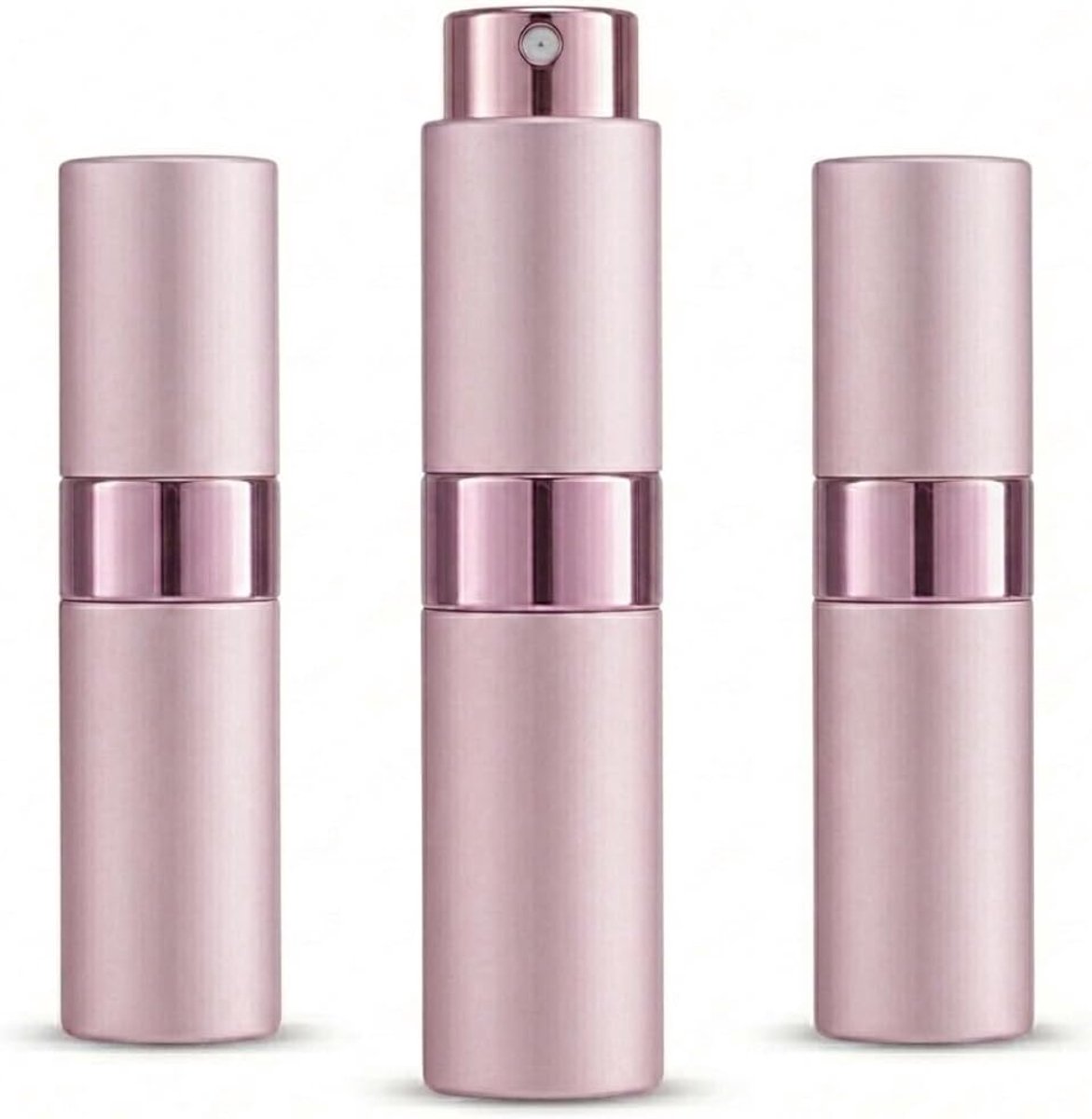3 x spuitfles, parfumverstuiver, 8 ml, navulbaar, mini-zakverstuiver, lekvrij, parfumverstuiver, reizen, parfumfles, klein, spray voor handtas en vliegtuig (roze)