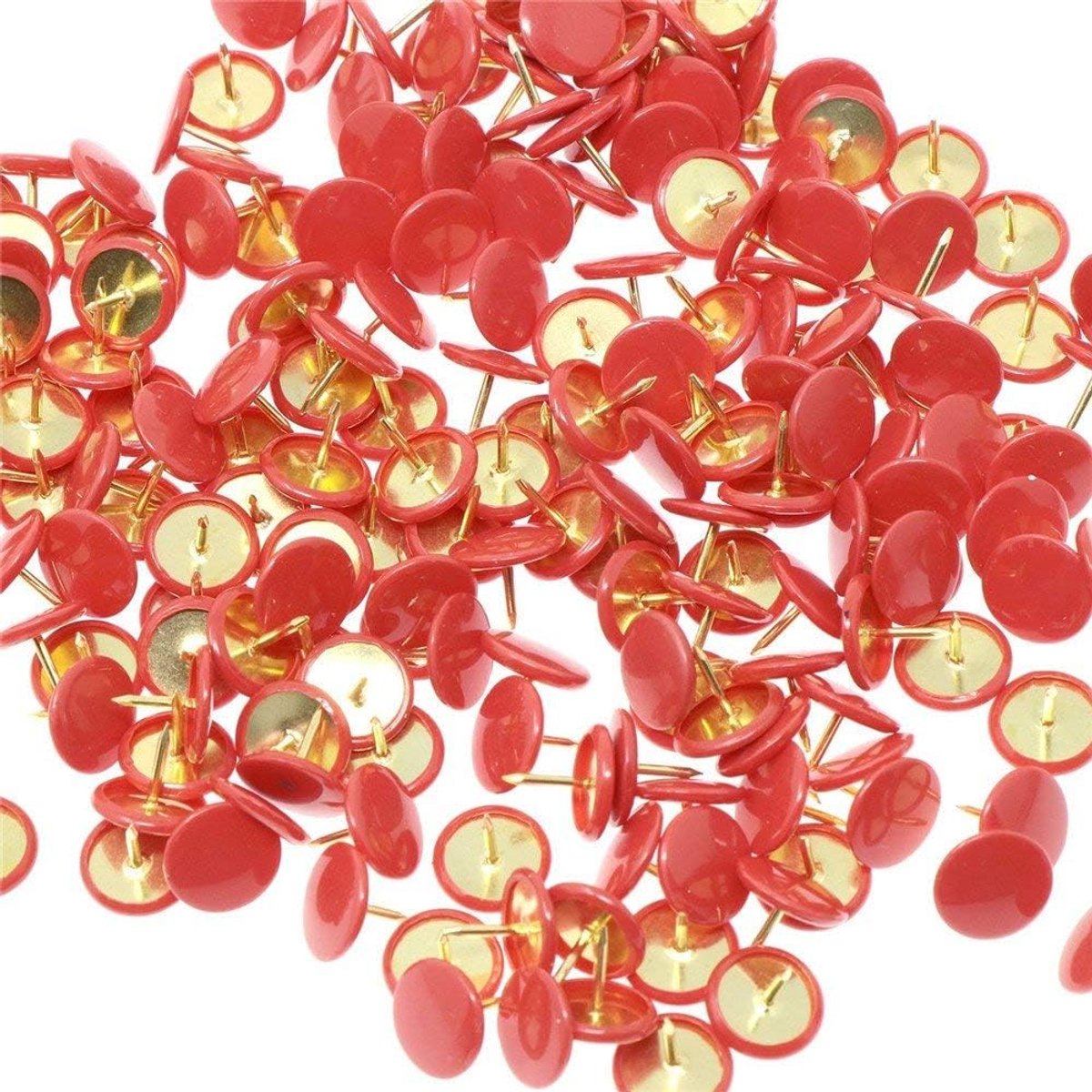 Punaises, Ronde punaises - voor prikbord, kaart, kantoor,Voor wandkaarten (Rood)