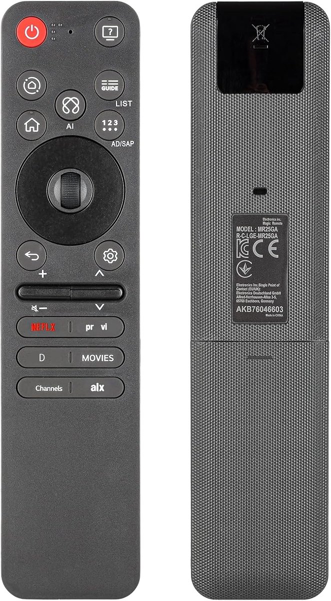AKB76046603 Vocale Magic Afstandsbediening Compatibel met LG OLED QNED LED LCD NanoCell Smart TV G5, C5, B5, 92A, 85A, 80A, UA77 Serie Controller