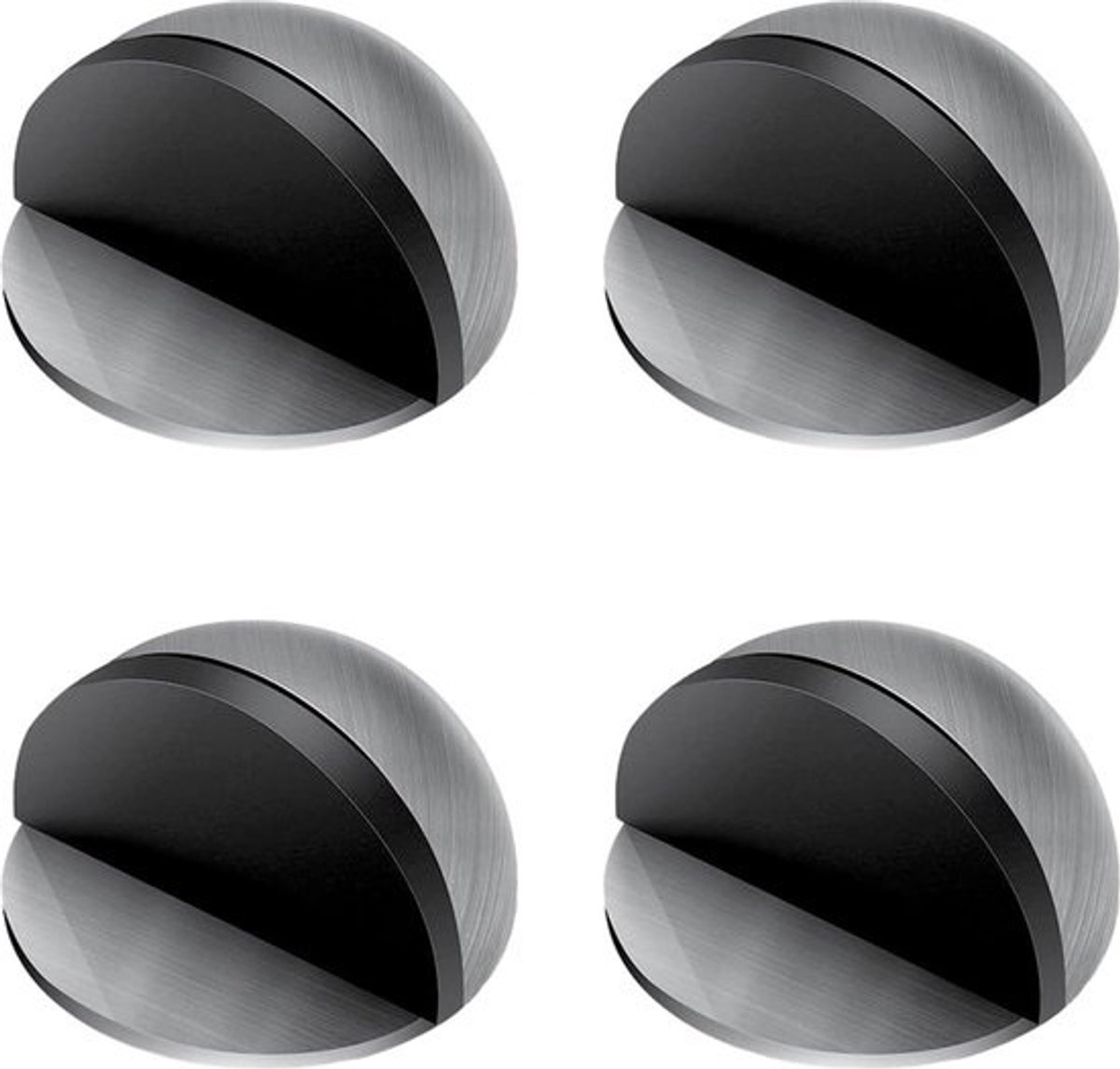 Anti-botsings deurstoppers - vloer deurstopper van roestvrij staal - ovale deurstopper - zelfklevende deurstopper - geschikt voor thuis en op kantoor .