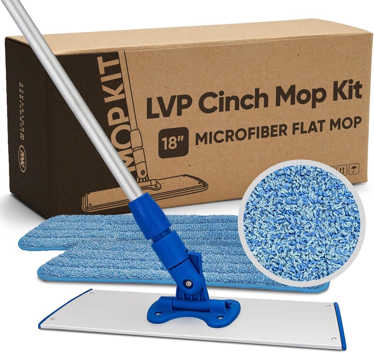 Dweil microvezel - plat dweilsysteem - herbruikbare pads - ideaal voor hardhouten vloeren - ShopVlot