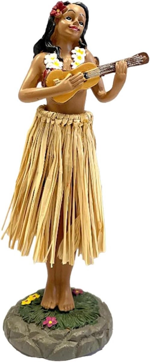 Girl Ornament, Hawaïaanse dashboardpop, Hawaii Dashboard Hula-pop, geschikt voor auto's, boekenkasten en tafel-boekenkasten (B)